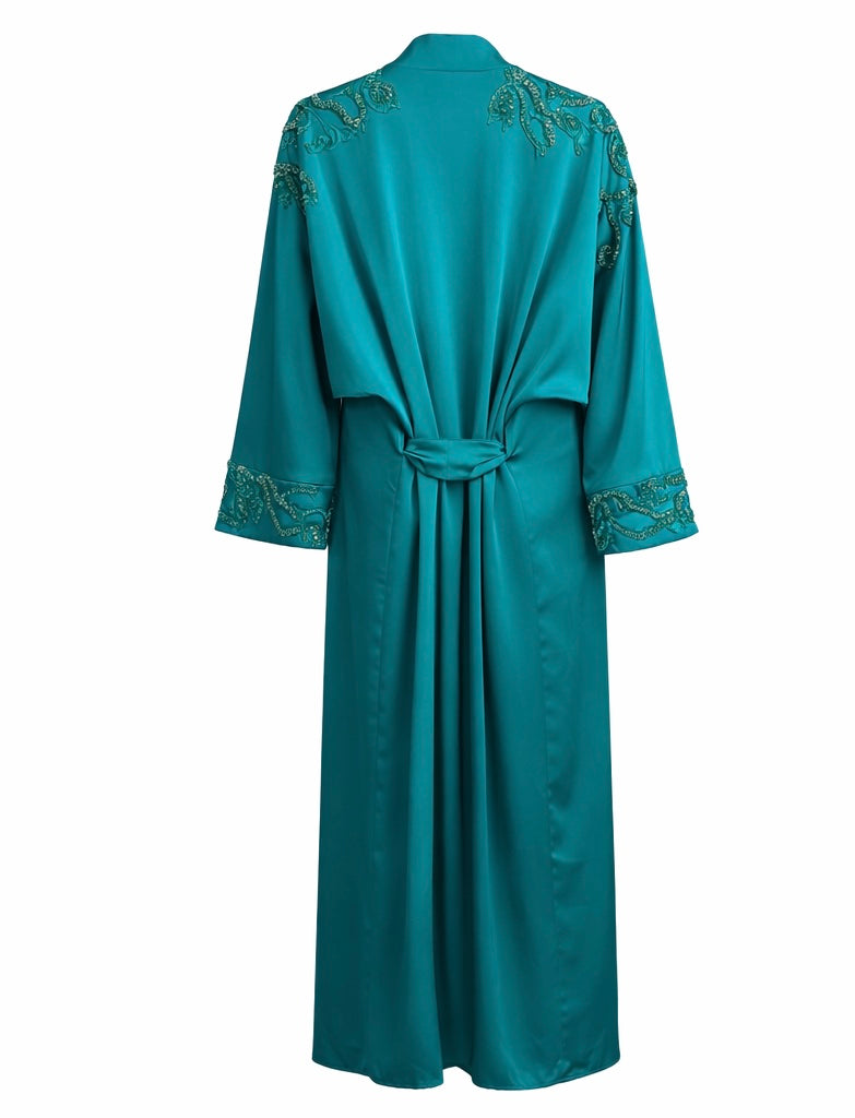 Emerald Crystal Abaya with Belt