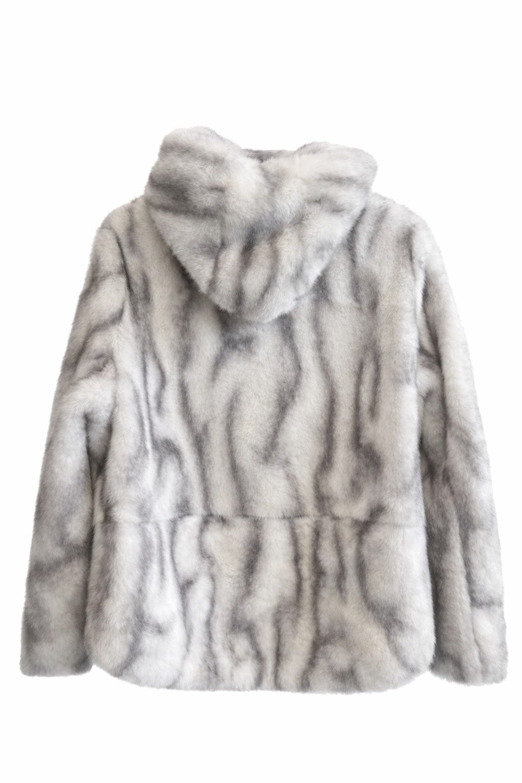 White Grey Eco fur