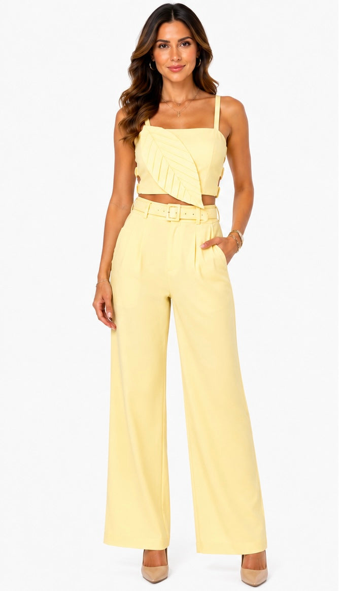 Petal Co-Ord Set ( Pink , Lemon , White )