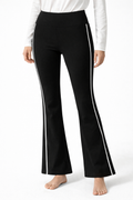 High-Waist flare Pants With Side White Stripe