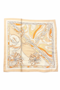Silk Yellow Printed Scarf