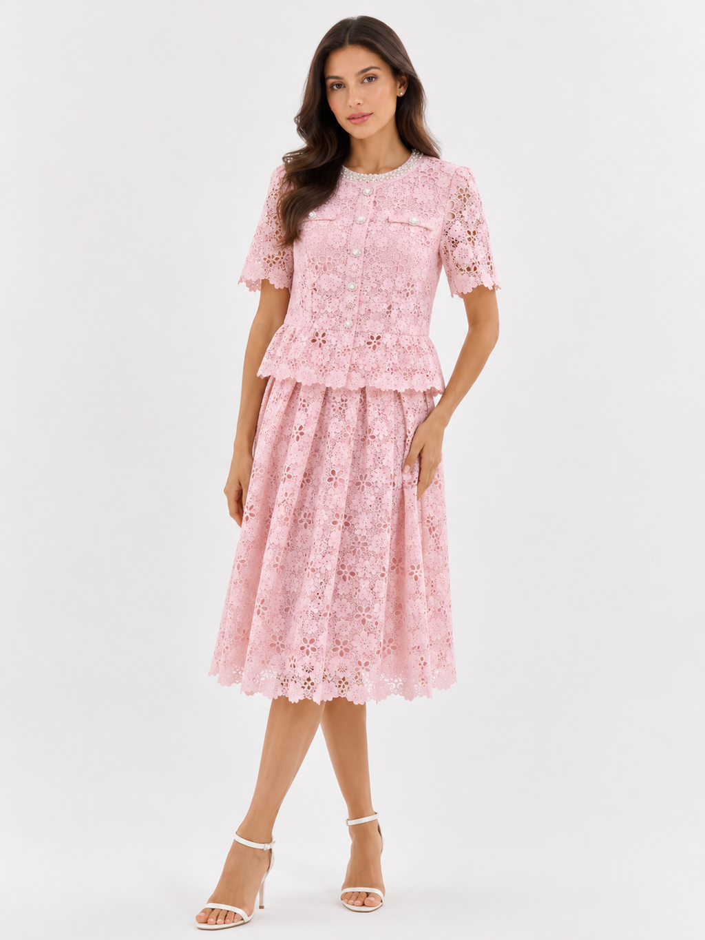 Vintage Royal Lace Set ( White  , Pink , Mint )