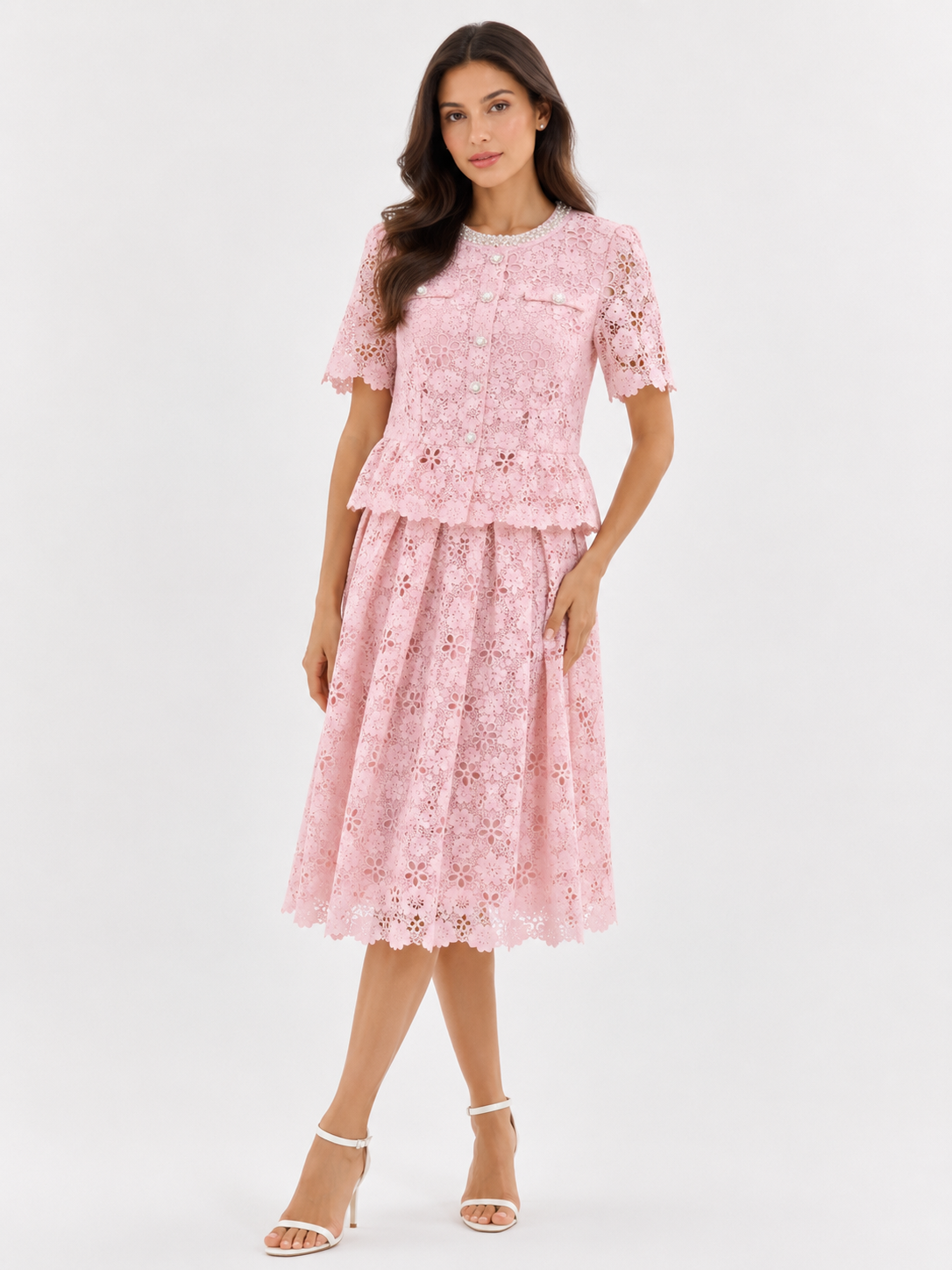 Vintage Royal Lace Set ( White  , Pink , Mint )