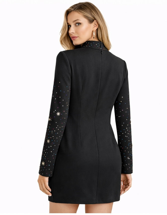 Galaxy Embroidered Statement Mini Dress