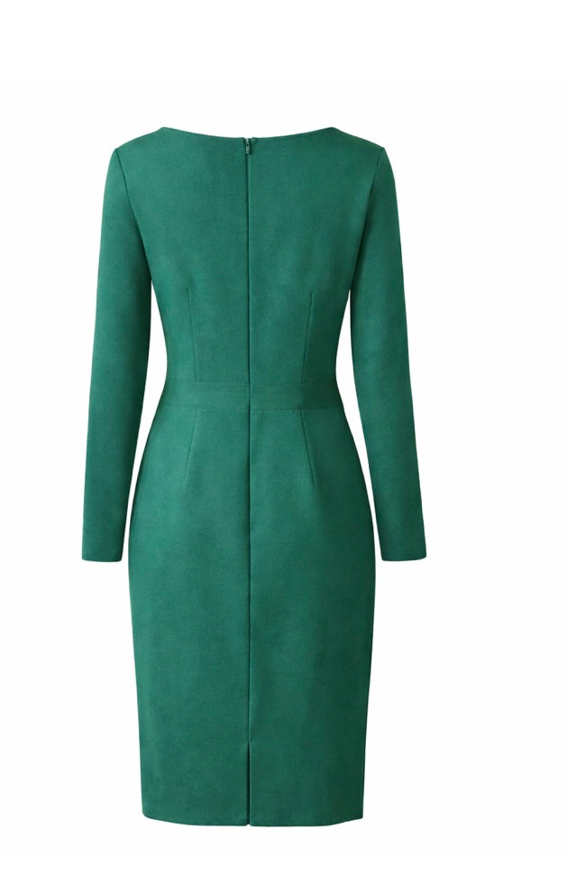 Sculpted Sweetheart Bandage Dress Emerald